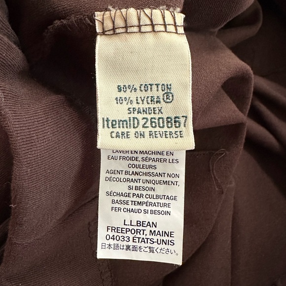 L.L. Bean Stretchy Waistband Brown Long Pants Size Small Reg - Picture 16 of 16